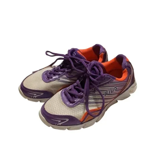 Fila Womens Purple & Orange Athletic Running Shoes Size 6.5 US - Picture 1 of 4